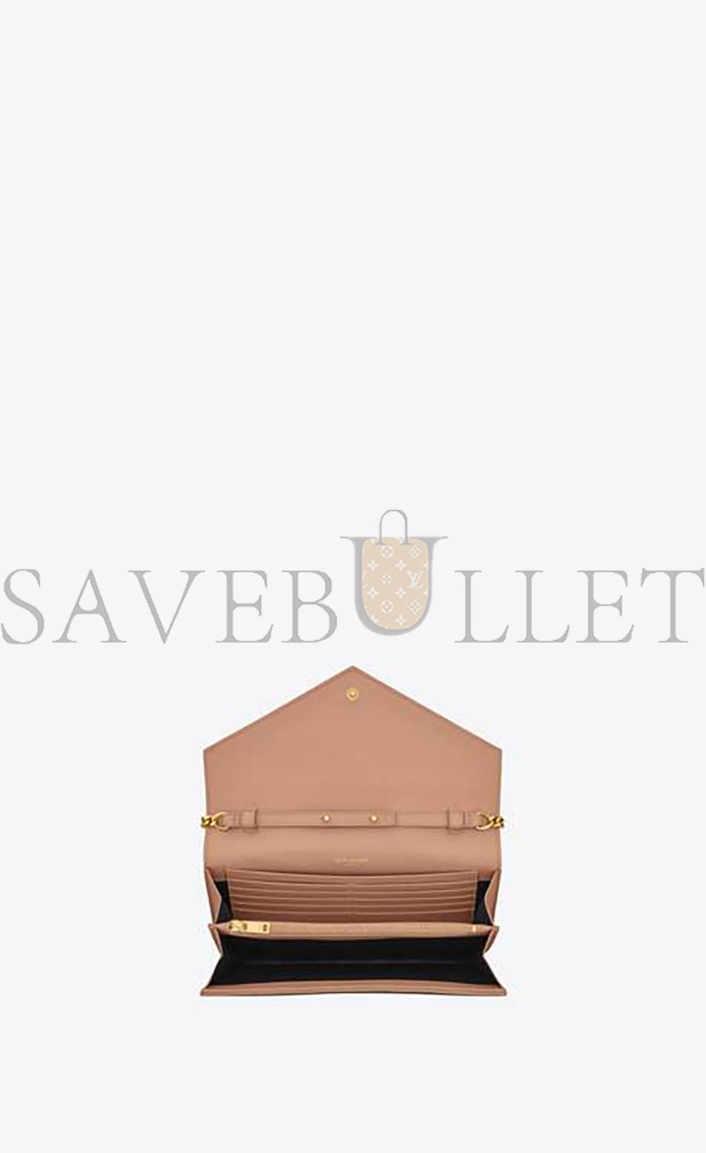 Y*L cassandre matelassÉ chain wallet in grain de poudre embossed leather 377828bow019830 (22.5*14*4cm)