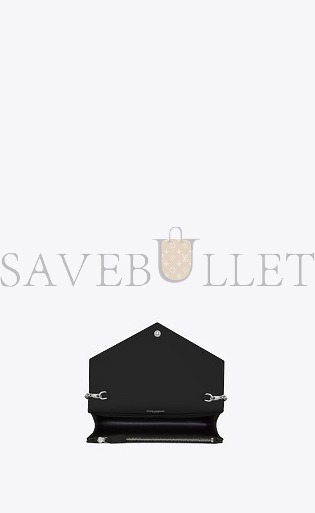 Y*L cassandre matelassÉ envelope chain wallet in grain de poudre embossed leather 742920bow021000 (19*12.5*3.5cm)