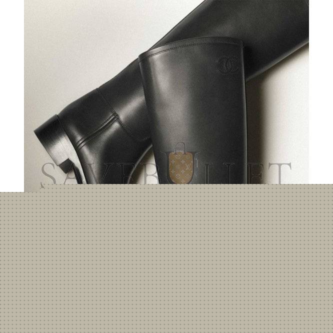 Ch*el high boots calfskin black g39212 x56669 94305