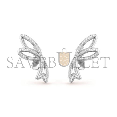 v*n cl*f arpels contes d’hiver earrings - white gold, Di*m*nd  vcarp3j400