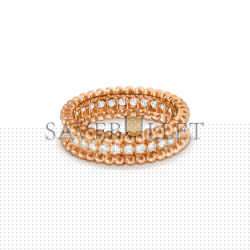 v*n cl*f arpels perlÉe Di*m*nds ring, 1 row - rose gold, Di*m*nd vcarp4e300