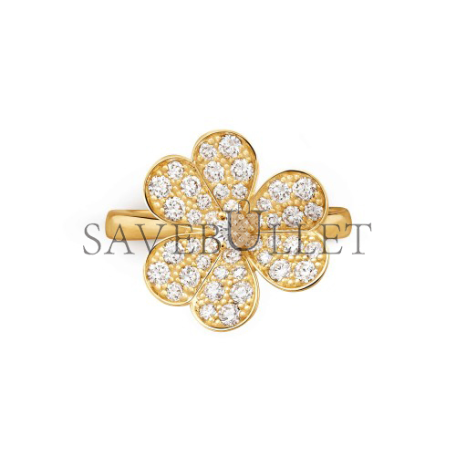 v*n cl*f arpels frivole ring, 1 flower, small model - yellow gold, Di*m*nd vcarp2v000