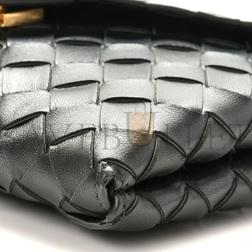 bo*te*ga Ve*ne*ta nappa intrecciato envelope pouch black (20*15cm)