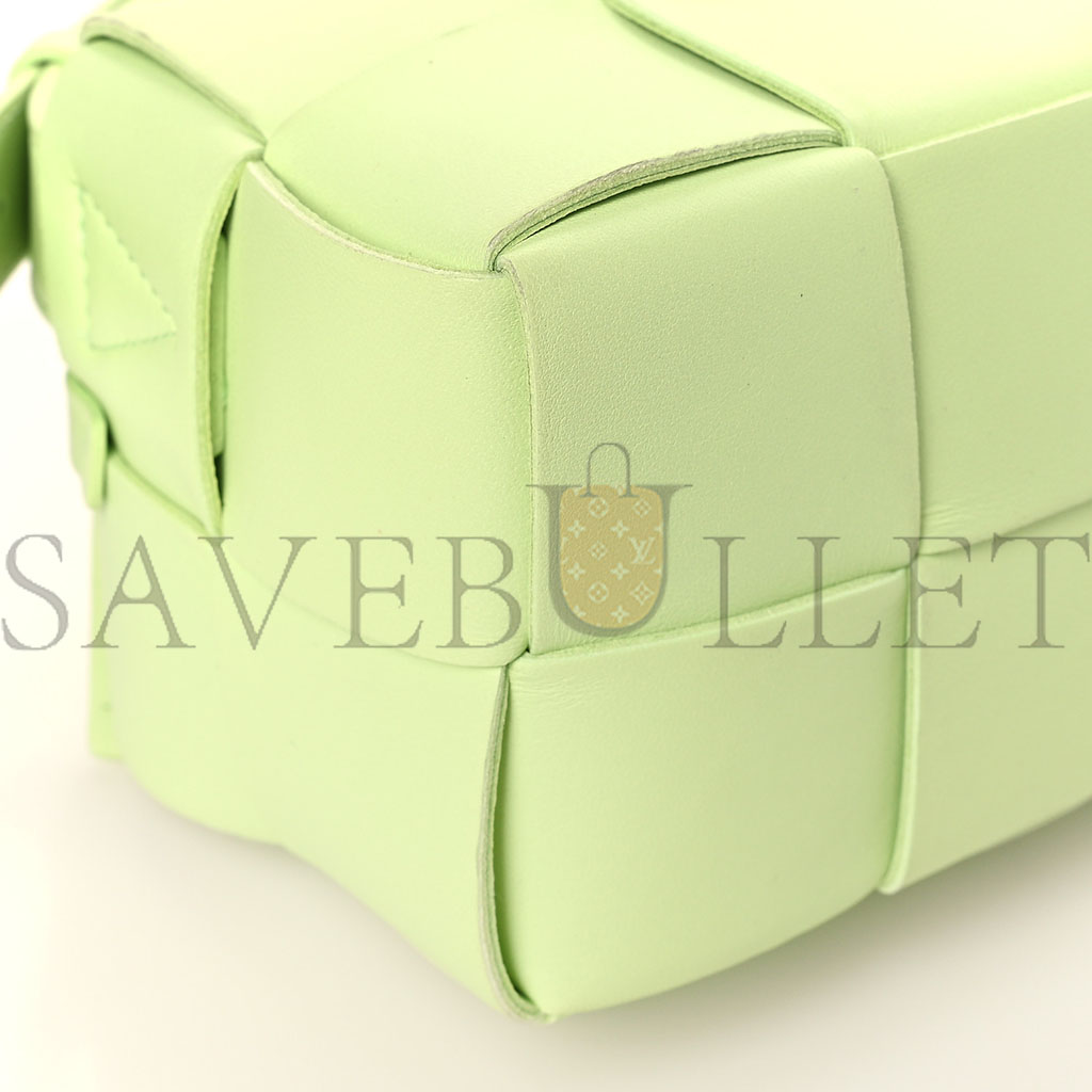 bo*te*ga Ve*ne*ta lambskin maxi intrecciato small brick cassette bag fennel (23*10*10cm)