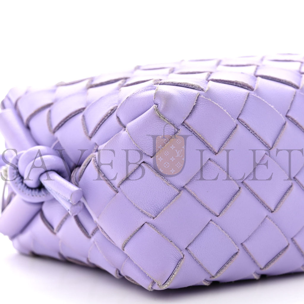 bo*te*ga Ve*ne*ta nappa intrecciato mini loop camera bag wisteria (17*10*6cm)