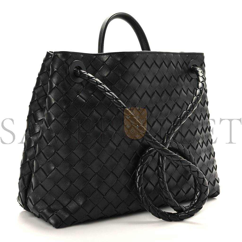bo*te*ga Ve*ne*ta nappa intrecciato medium andiamo shoulder bag black (32*25*11cm)