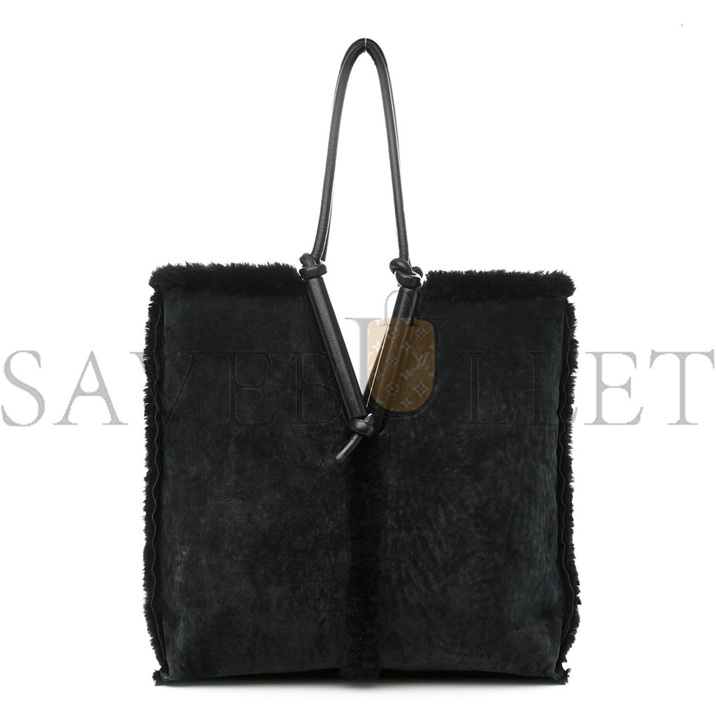 bo*te*ga Ve*ne*ta shearling reversible tote black (48*46*12cm)
