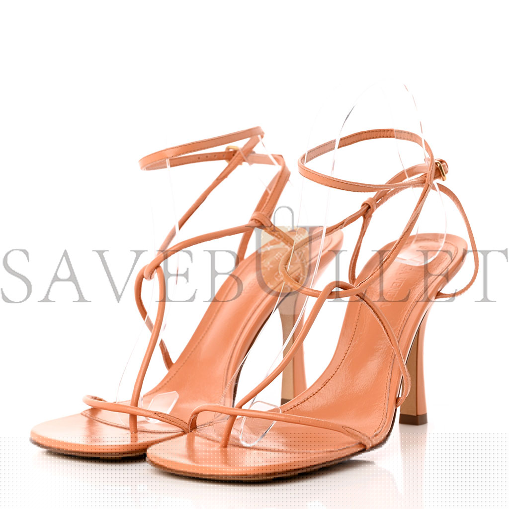 bo*te*ga Ve*ne*ta crush calfskin the line 90mm sandals 38 clay