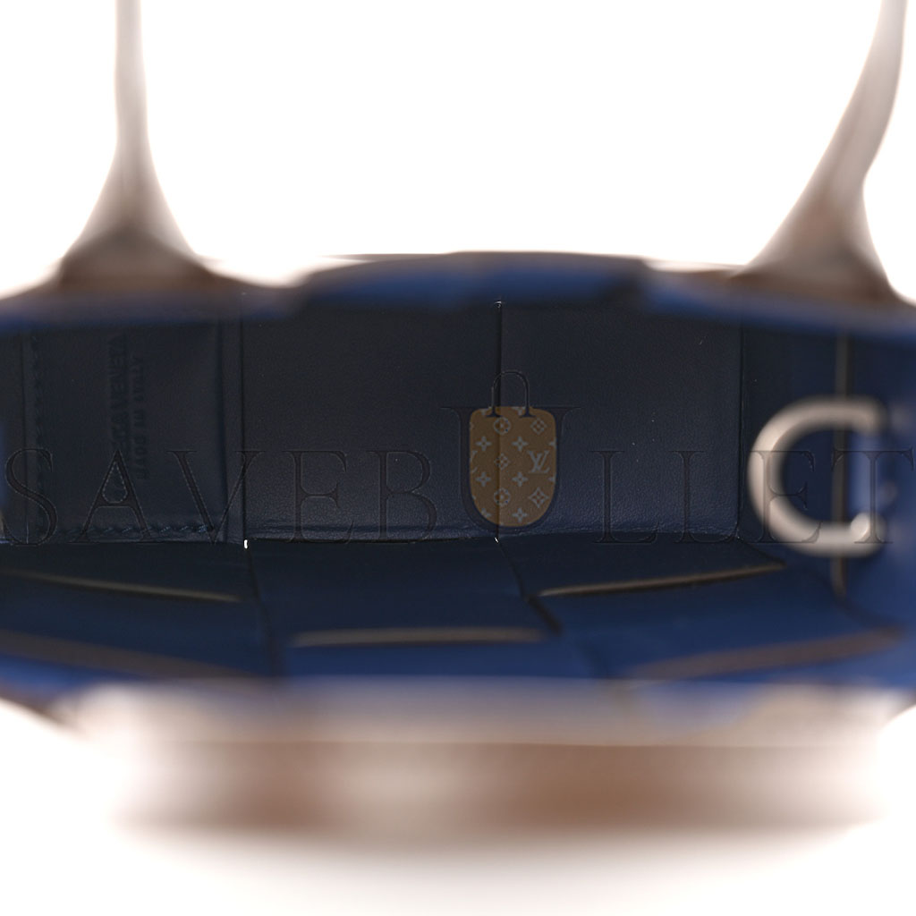 bo*te*ga ve*ne*ta lambskin maxi intrecciato mini N0*H south cassette tote light brown (24*14*5cm)