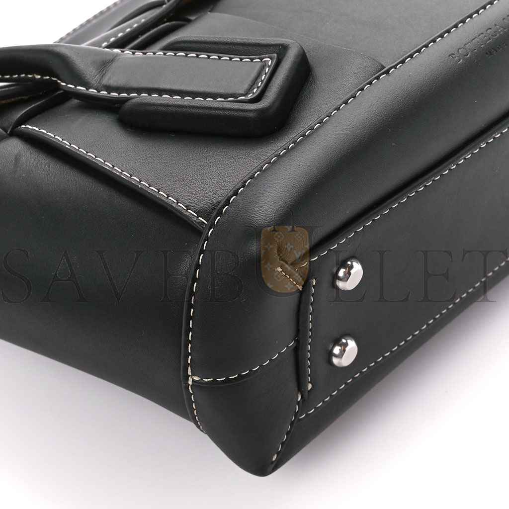 bo*te*ga Ve*ne*ta french calfskin maxi intrecciato arco 33 black (25*22*9cm)
