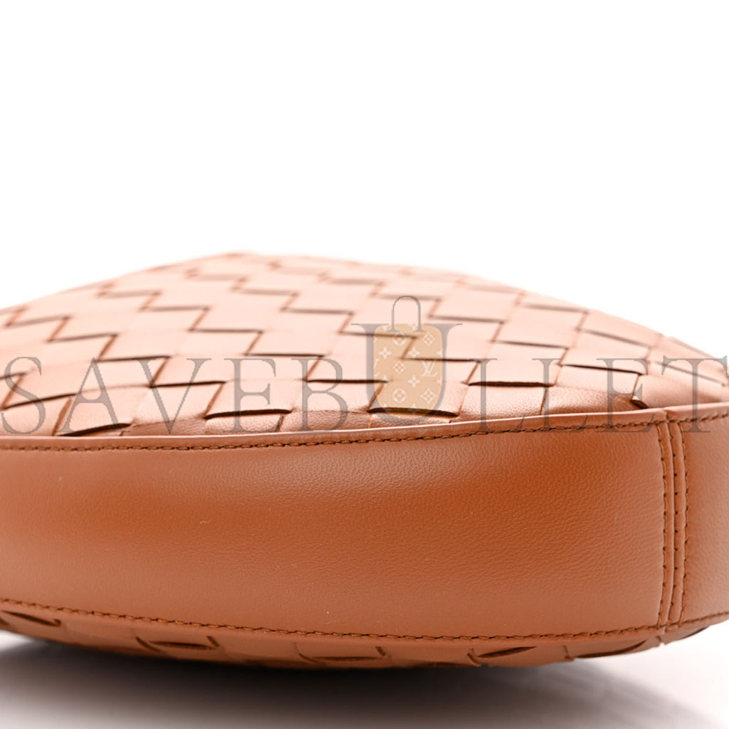 bo*te*ga Ve*ne*ta nappa intrecciato small drop shoulder bag wood (34*23*6cm)