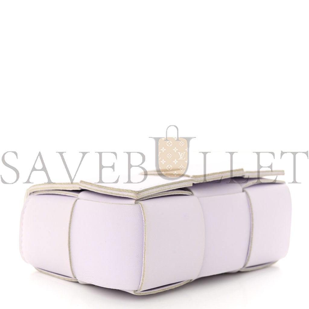 bo*te*ga Ve*ne*ta lambskin maxi intreccio candy cassette crossbody bag mirth washed (12*9*4cm)