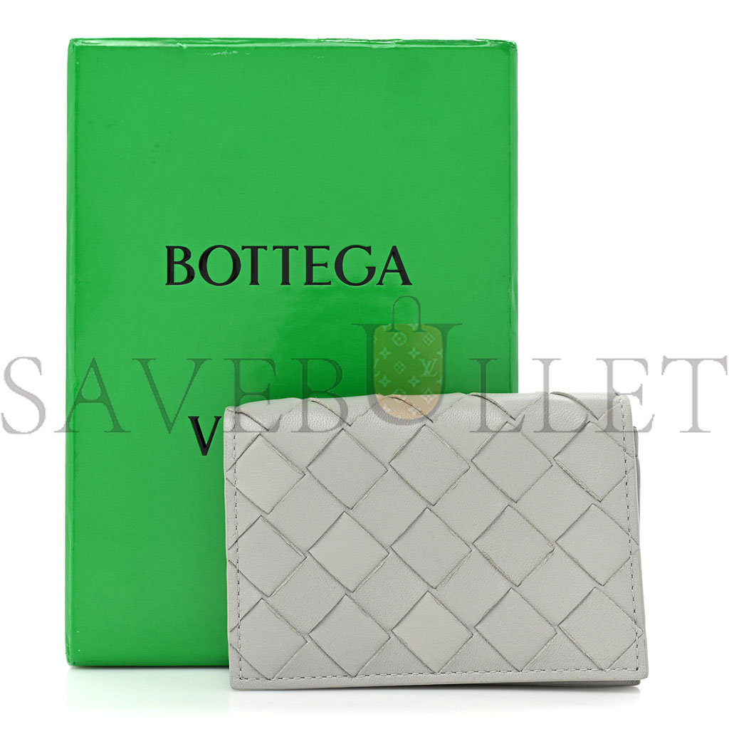 bo*te*ga Ve*ne*ta nappa intrecciato card case agate grey (11*9*2cm)