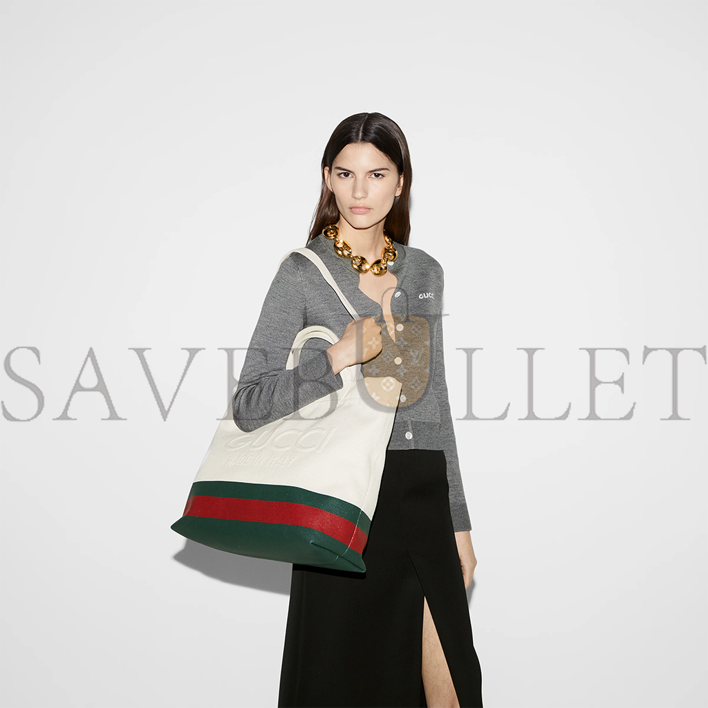 G*u*i canvas tote bag with embossed detail 782741 (40*38*17cm)