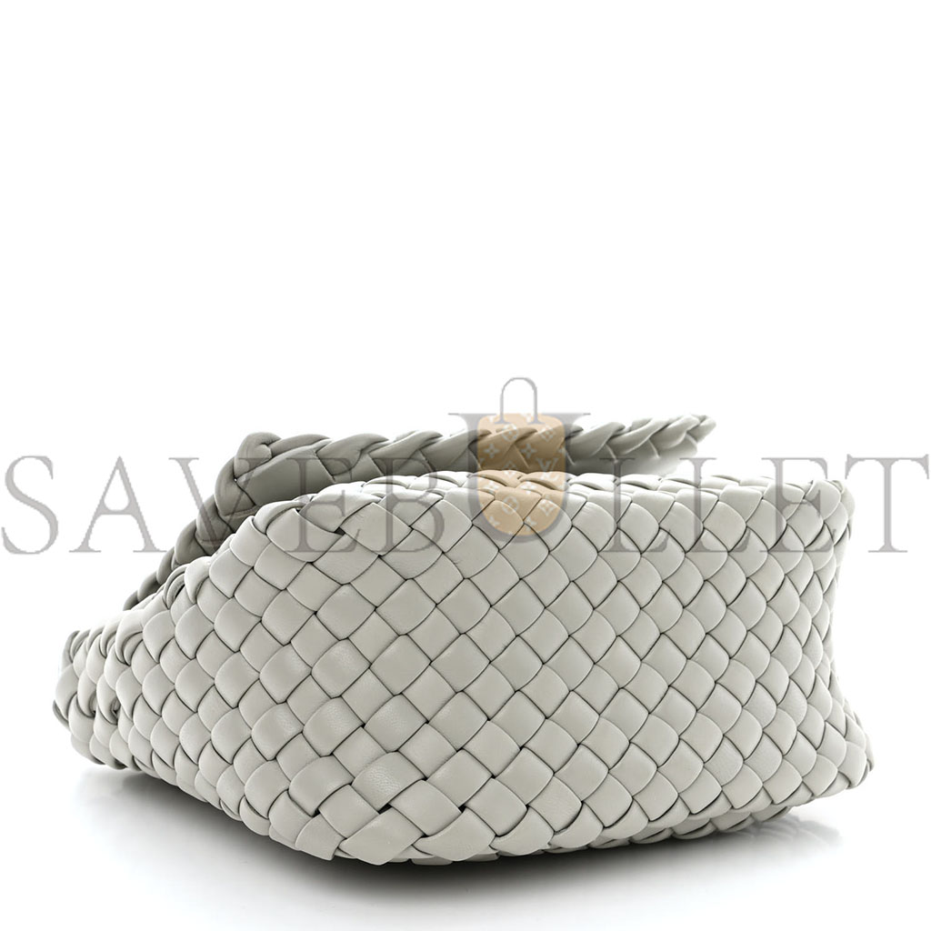bo*te*ga Ve*ne*ta nappa intreccio mini cobble shoulder bag agate grey (19*18*9cm)