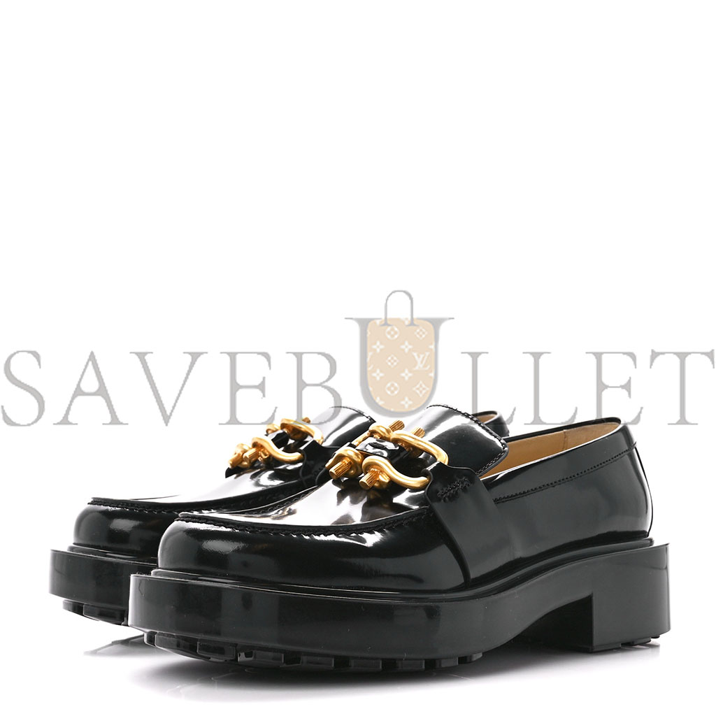 bo*te*ga Ve*ne*ta glossy calfskin monsieur loafers 36 black