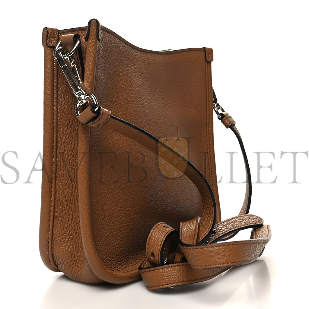 Pra*a vitello daino soft mini shoulder bag caramel (20*19*13cm)