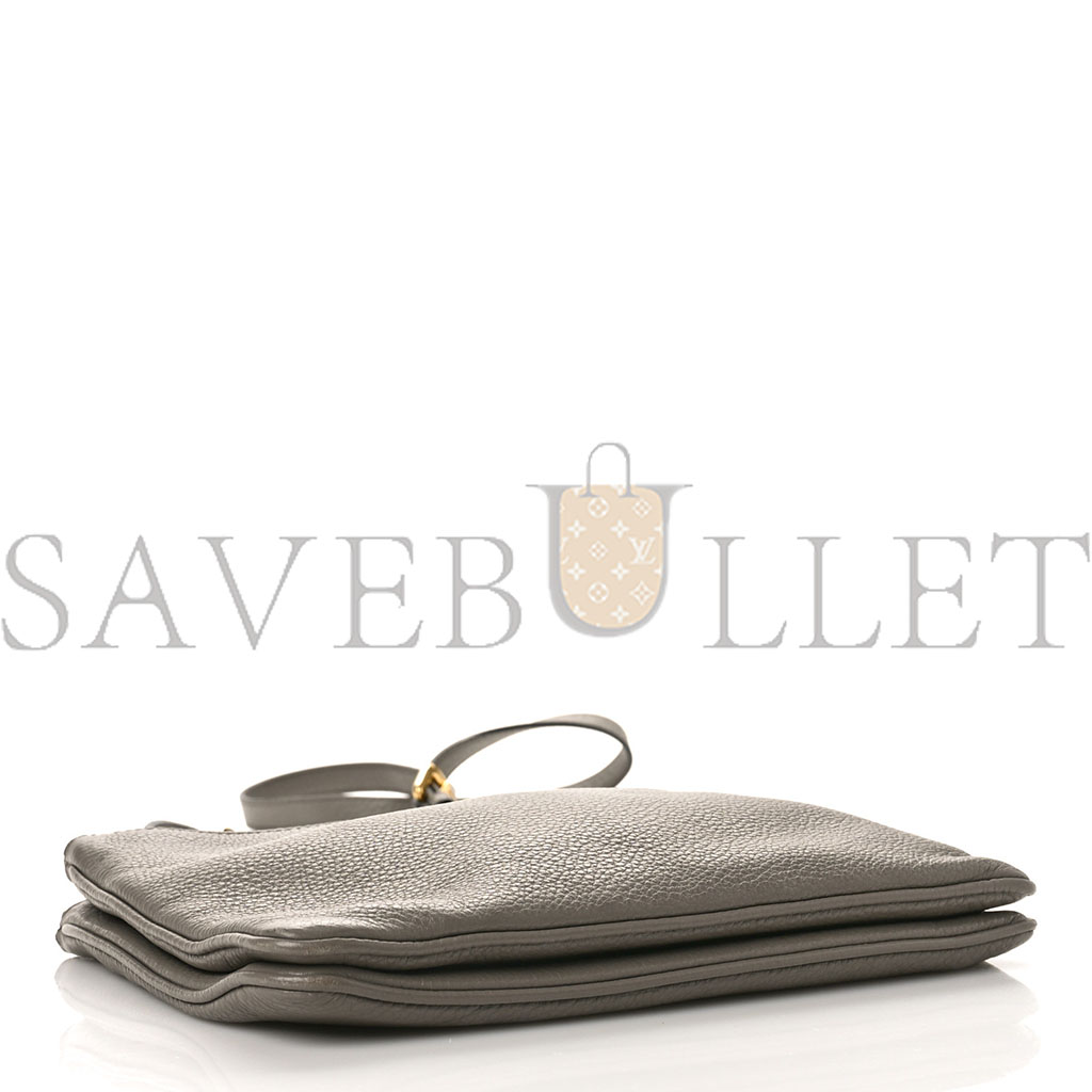 Pra*a vitello phenix double zip crossbody bag argilla (24*17*2cm)