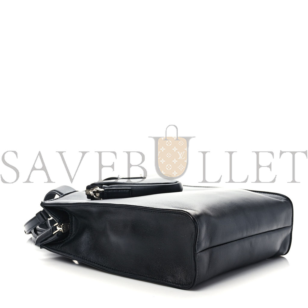 Pra*a vitello daino mini pocket tote black (19*17*10cm)