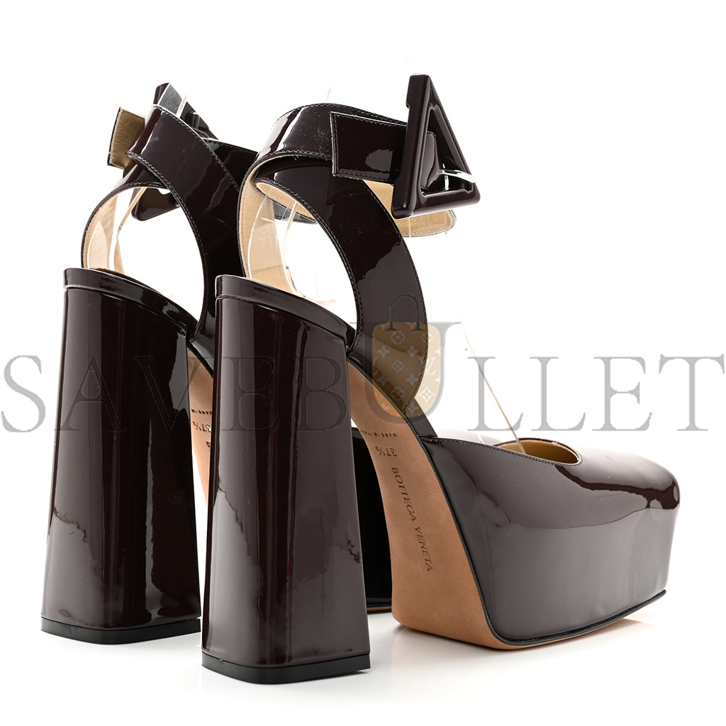 bo*te*ga ve*ne*ta S*pergloss patent tower 40 140mm platform pumps 375 fondant