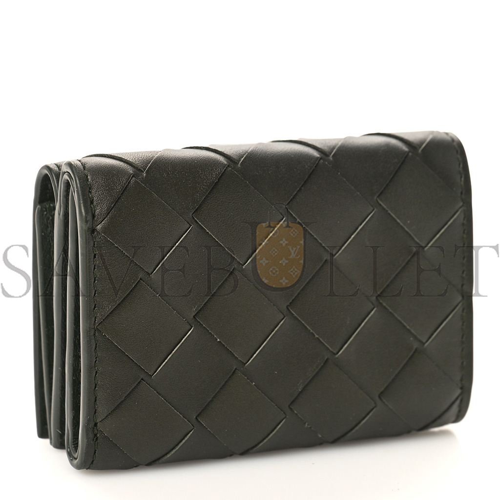bo*te*ga Ve*ne*ta nappa maxi intrecciato tri fold wallet inkwell (10*7*3cm)