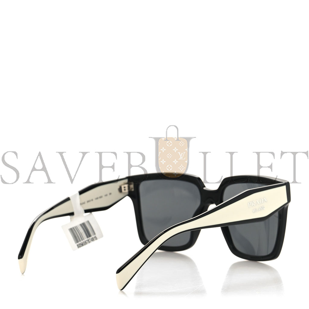 Pra*a acetate square sunglasses spr 24z black white