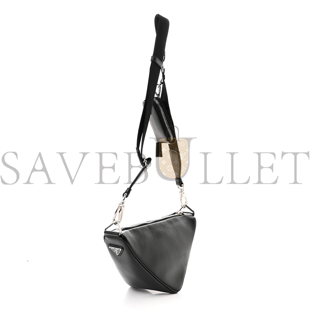 Pra*a grace lux triangle shoulder bag black (25*15*11cm)