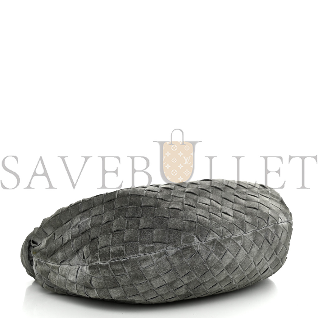 bo*te*ga Ve*ne*ta suede calfskin intrecciato teen jodie hobo thunder (36*22*13cm)