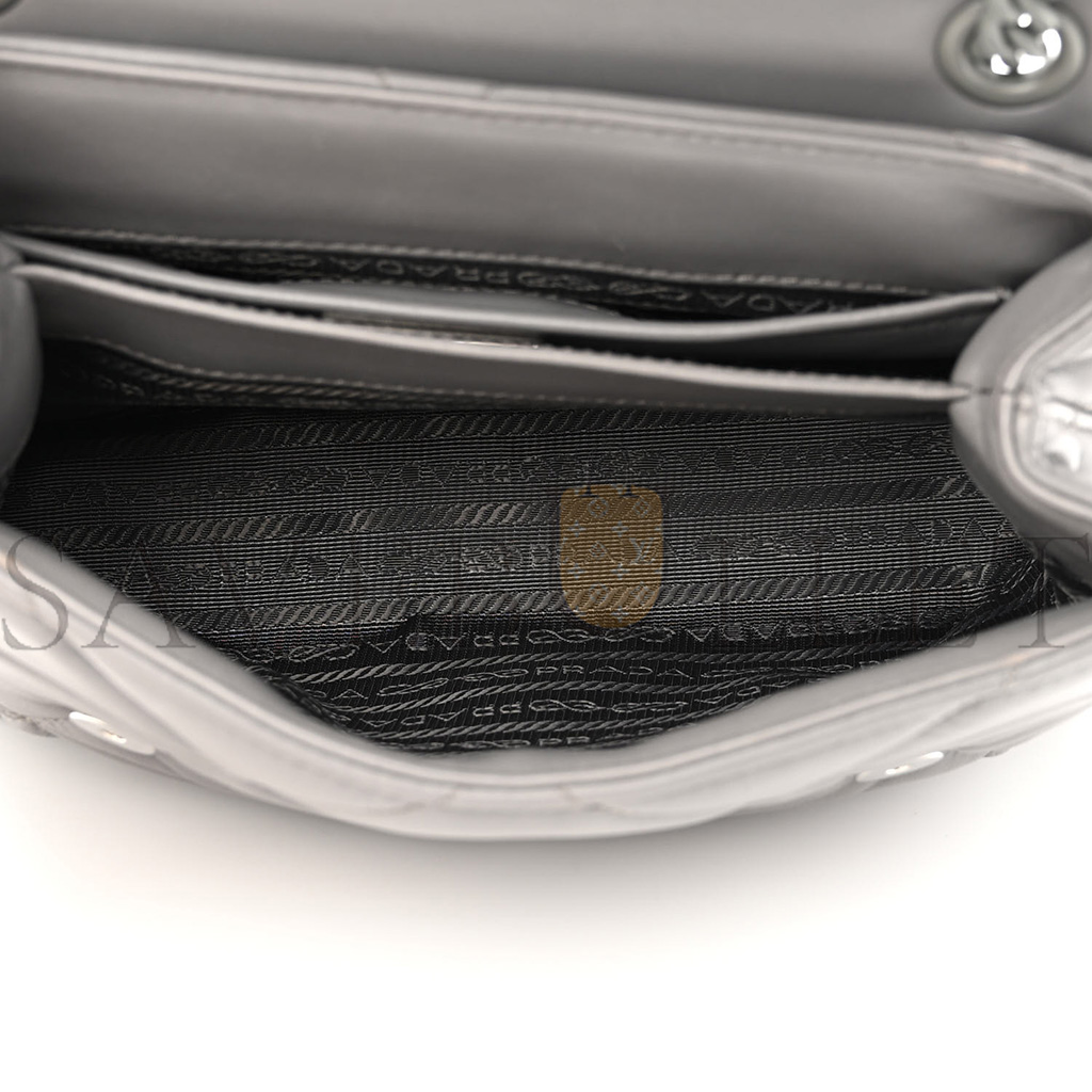 Pra*a nappa stitched small spectrum bag marmo (22*16*9cm)