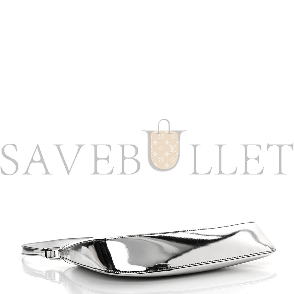 Pra*a metallic spazzolato cleo shoulder bag argento (28*18*5cm)