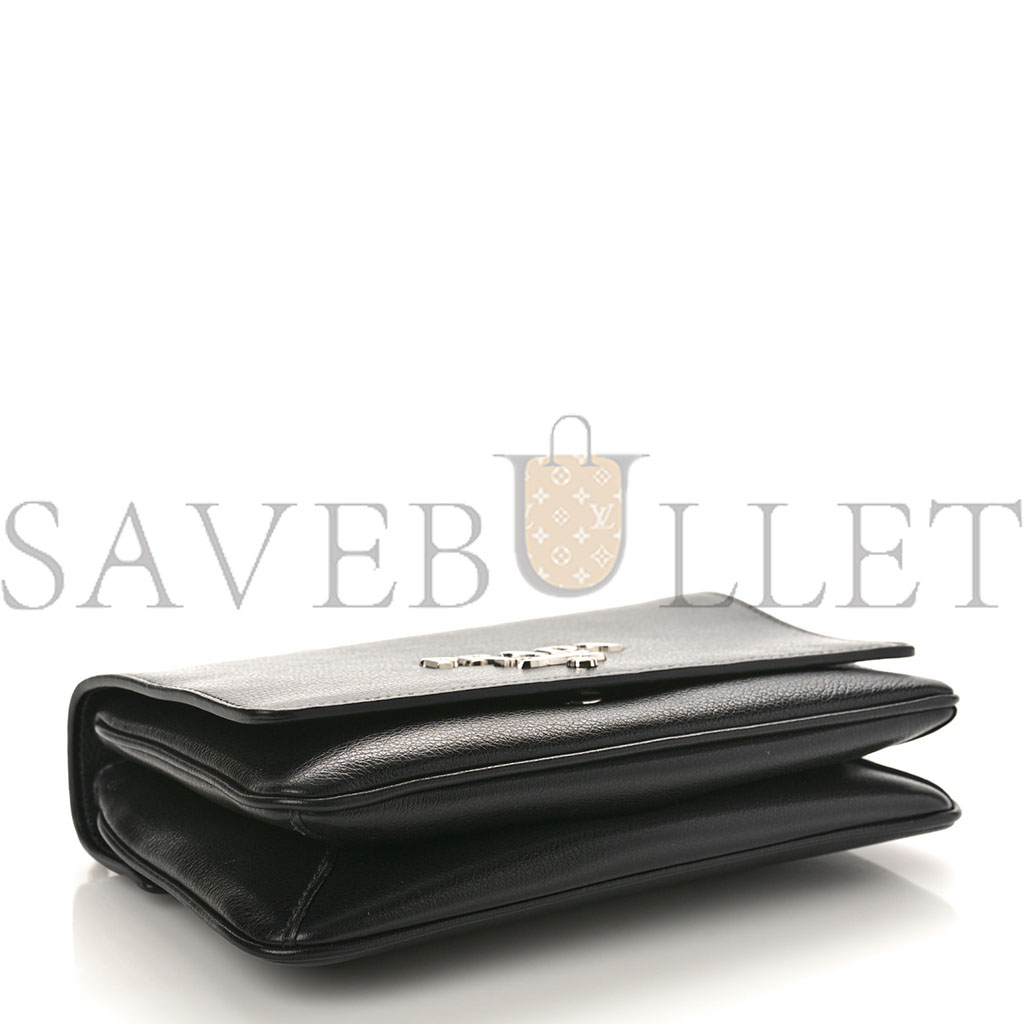 Pra*a saffiano chain shoulder bag black (20*13*4cm)