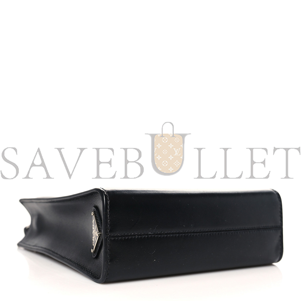 Pra*a soft calfskin small shoulder bag black (19*17*6cm)