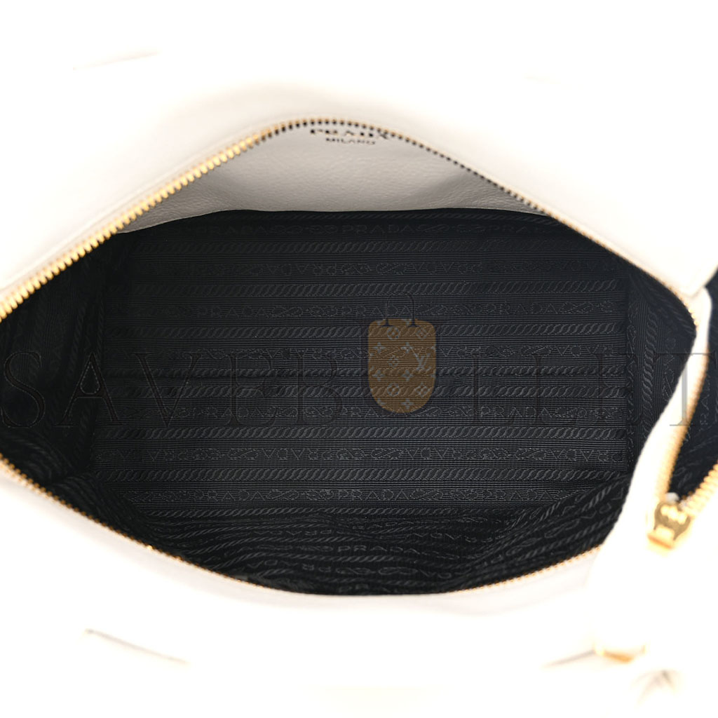 Pra*a vitello cervo mini satchel white (24*24*11cm)