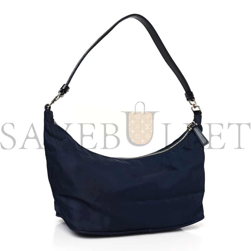 Pra*a tessuto nylon vitello hobo navy (19*13*10cm)