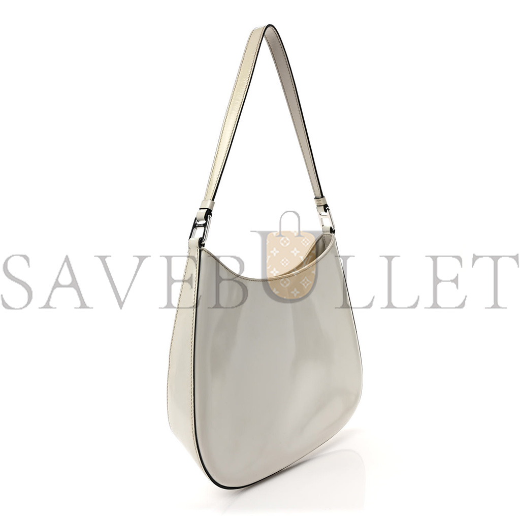 Pra*a spazzolato cleo shoulder bag white (27*18*5cm)