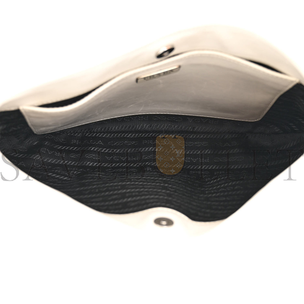 Pra*a spazzolato cleo shoulder bag white (27*18*5cm)