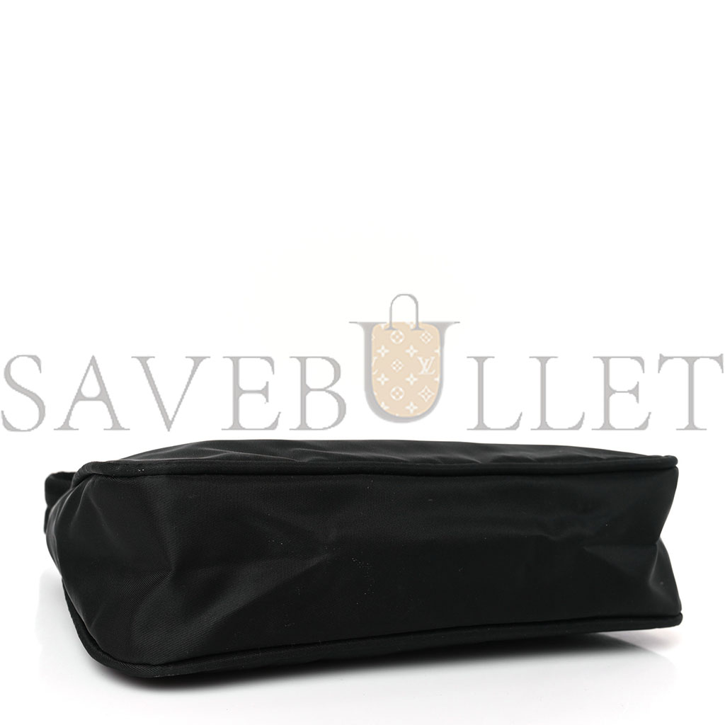 Pra*a tessuto nylon sport mini shoulder bag black (22*17*6cm)