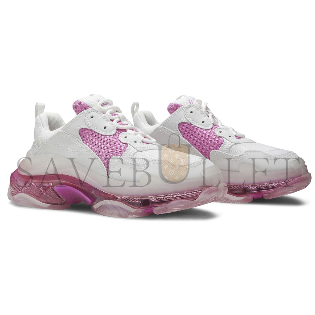 Ba*len*cia*ga triple s clear sole trainer white pink 544351w09on9025