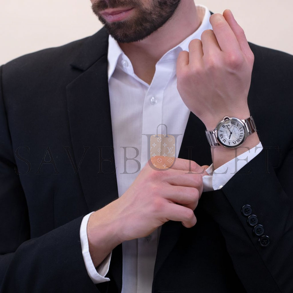 Ca*t*er ballon bleu de silver silver steel cassette men