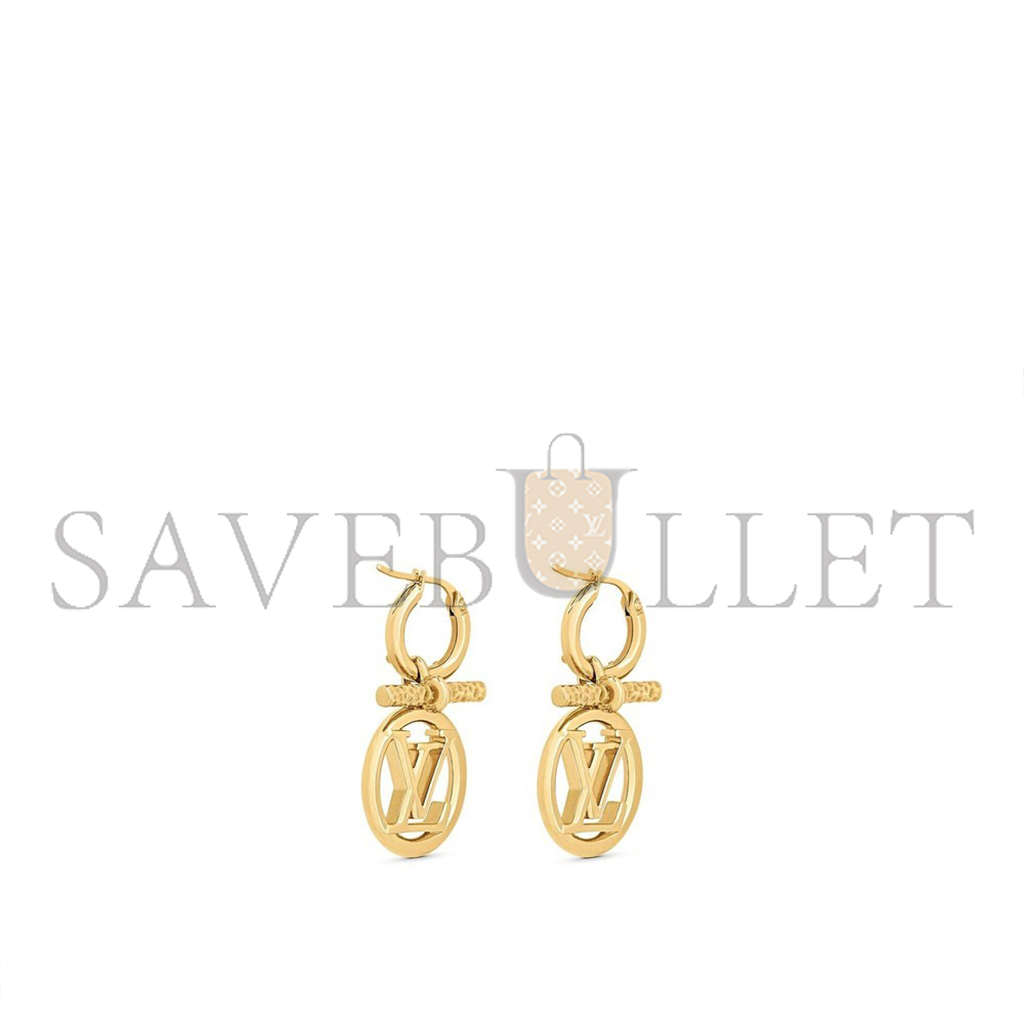 l**is V*t*n earrings bookle dereille baby l**ise lv hoop gold gp m00613