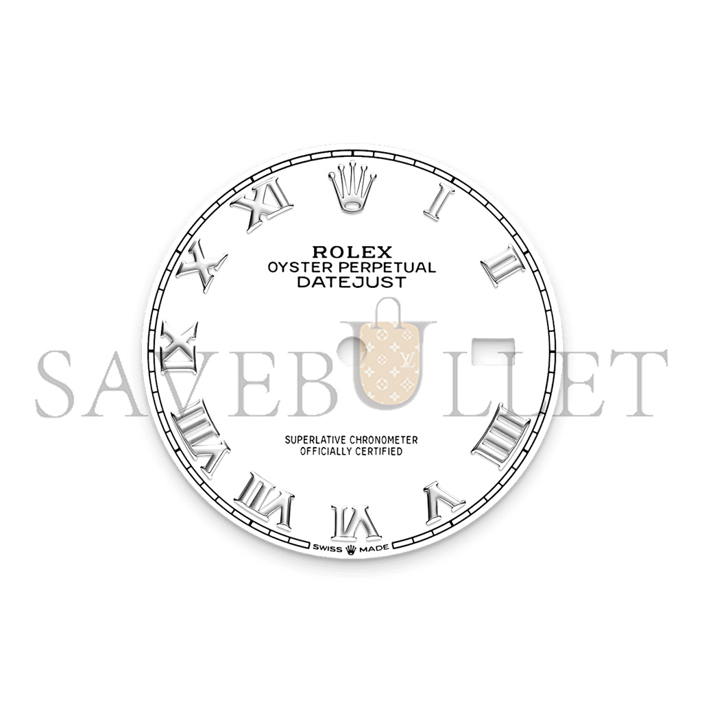 R*l*x datejust 36 oyster, 36 mm, oystersteel and white gold watch 126234-0025