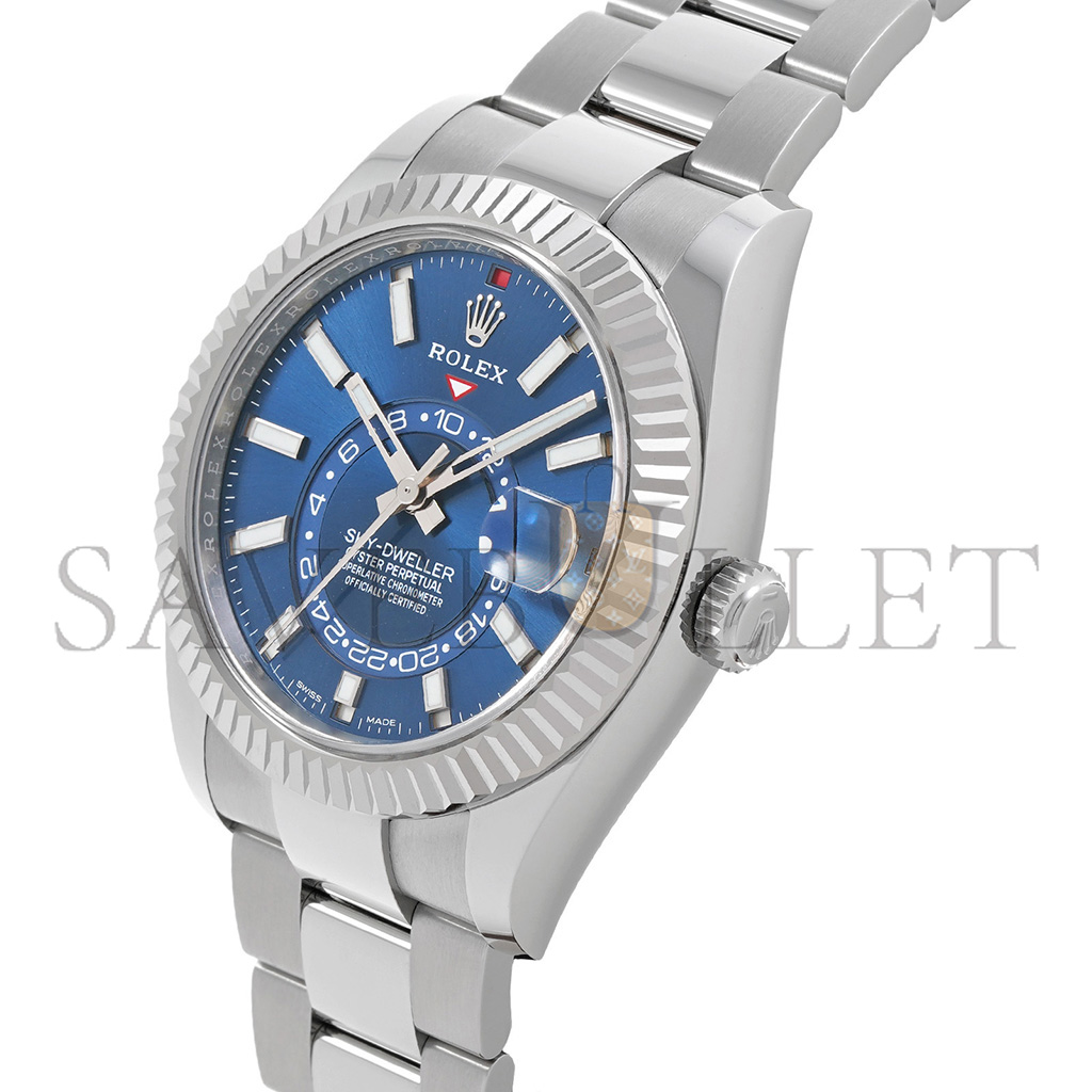 R*l*x sky-dweller series bright blue dial watch 326934