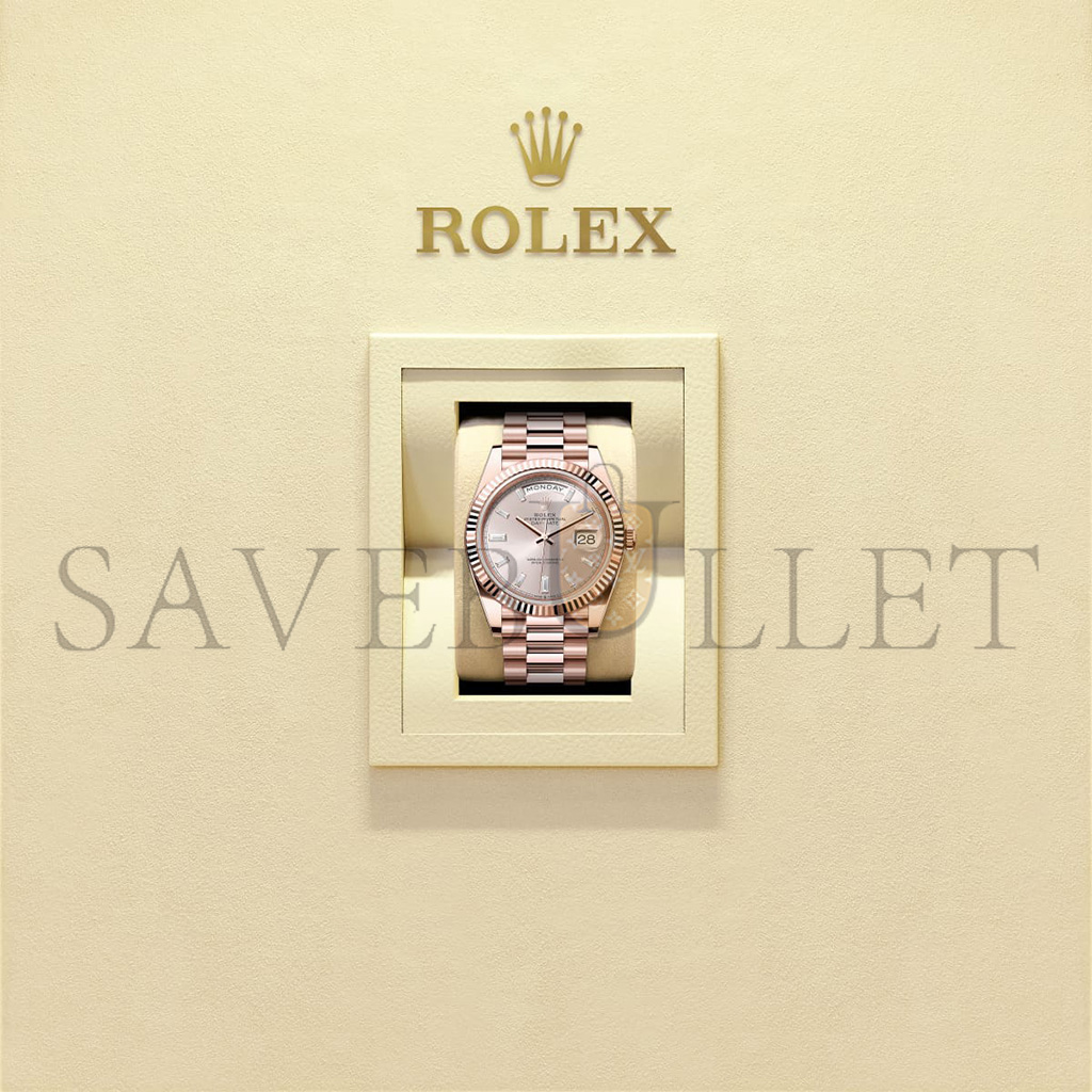 R*l*x day-date 40 oyster, 40 mm, everose gold watch 228235-0004