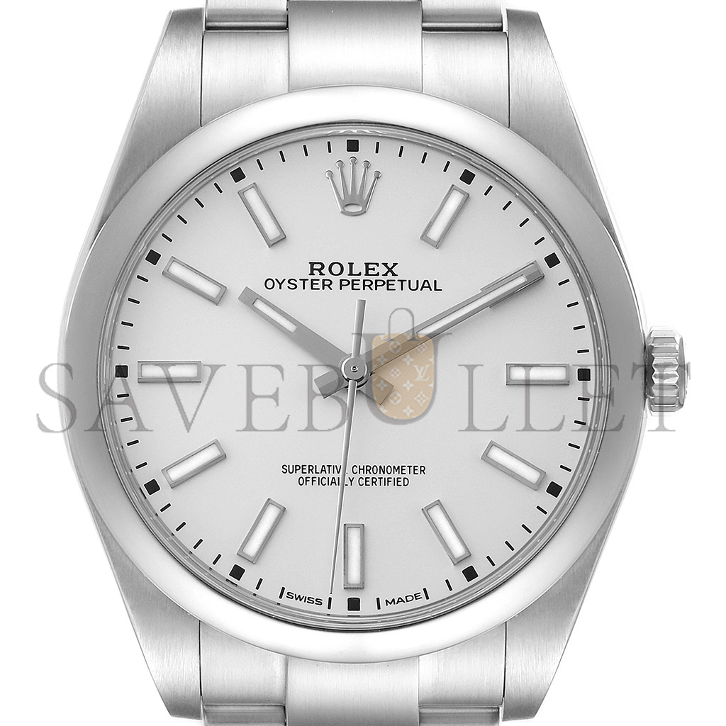 R*l*x oyster perpetual silver dial steel 39mm watch 114300