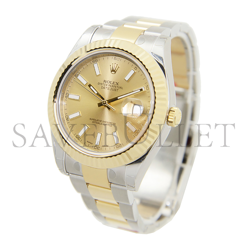 R*l*x datejust champagne dial watch 116333