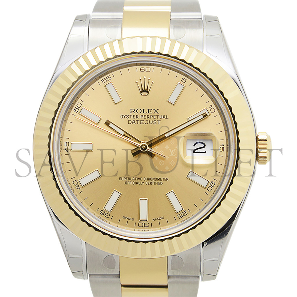 R*l*x datejust champagne dial watch 116333