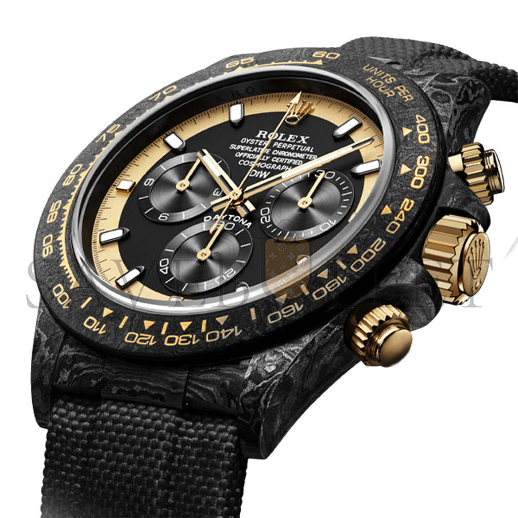 R*l*x daytona diw cream invert gold 40mm oyster black watch 126503