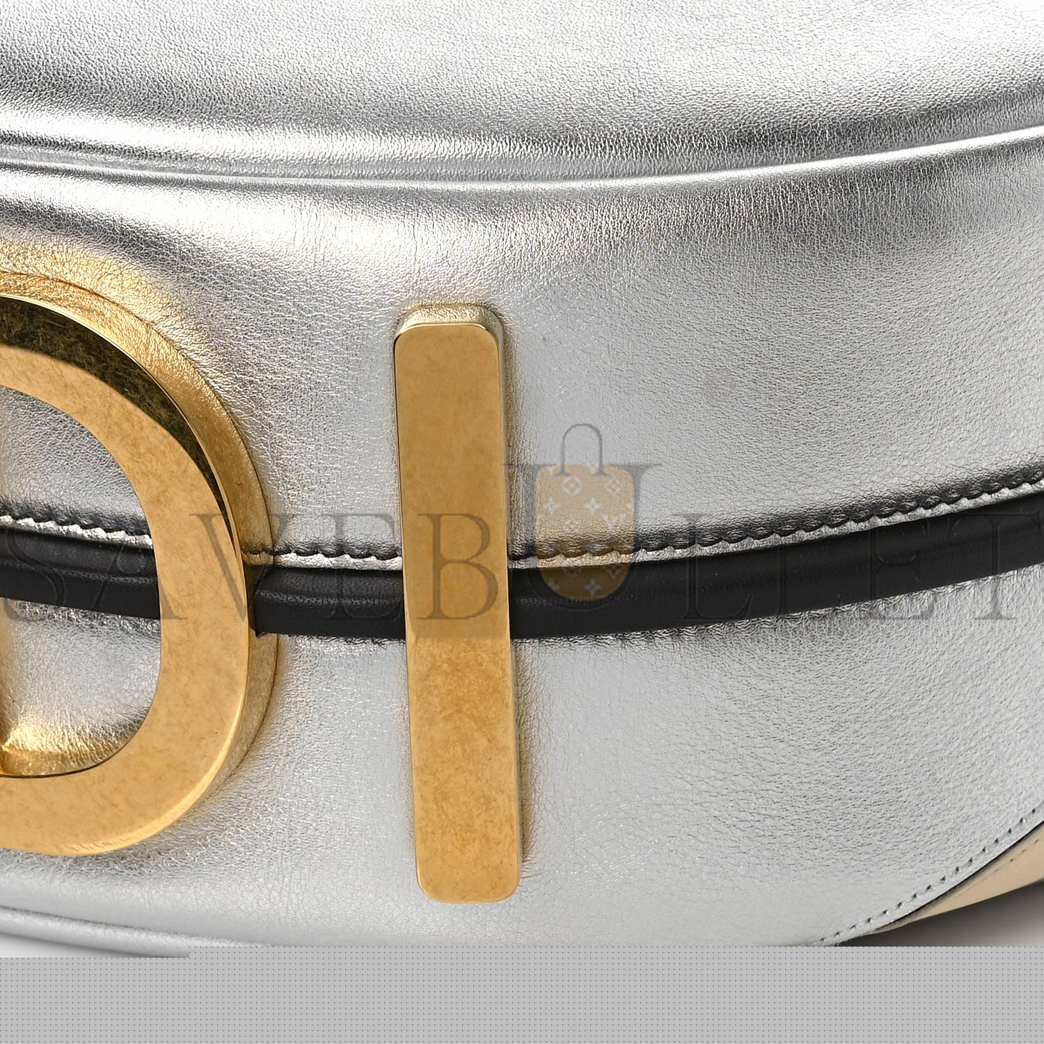 F**di vitello seta goatskin suede sun cloud inlay medium F**digraphy hobo bag multicolor white ice (33*30*11cm)