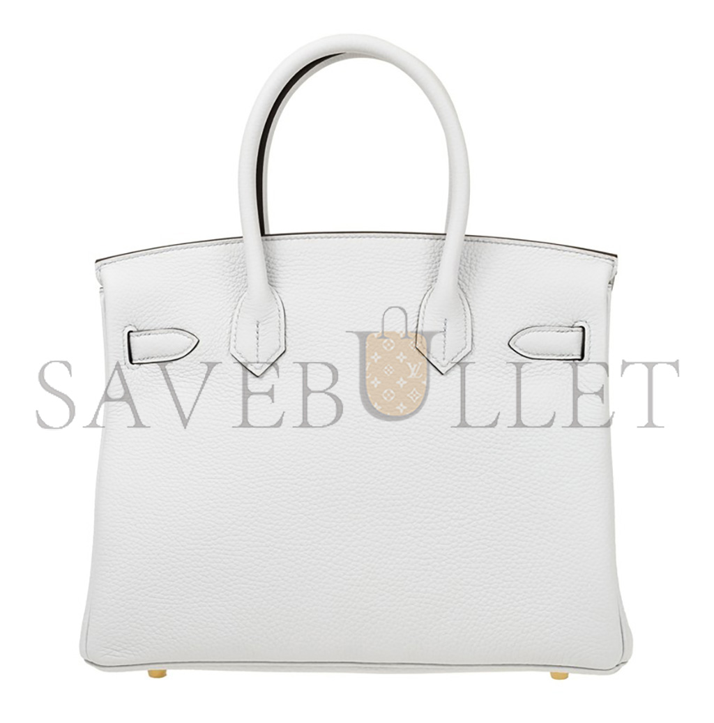 H**mes birkin 25 togo leather holy grail blue gold buckle bag h028369cc08 (25*20*13cm)