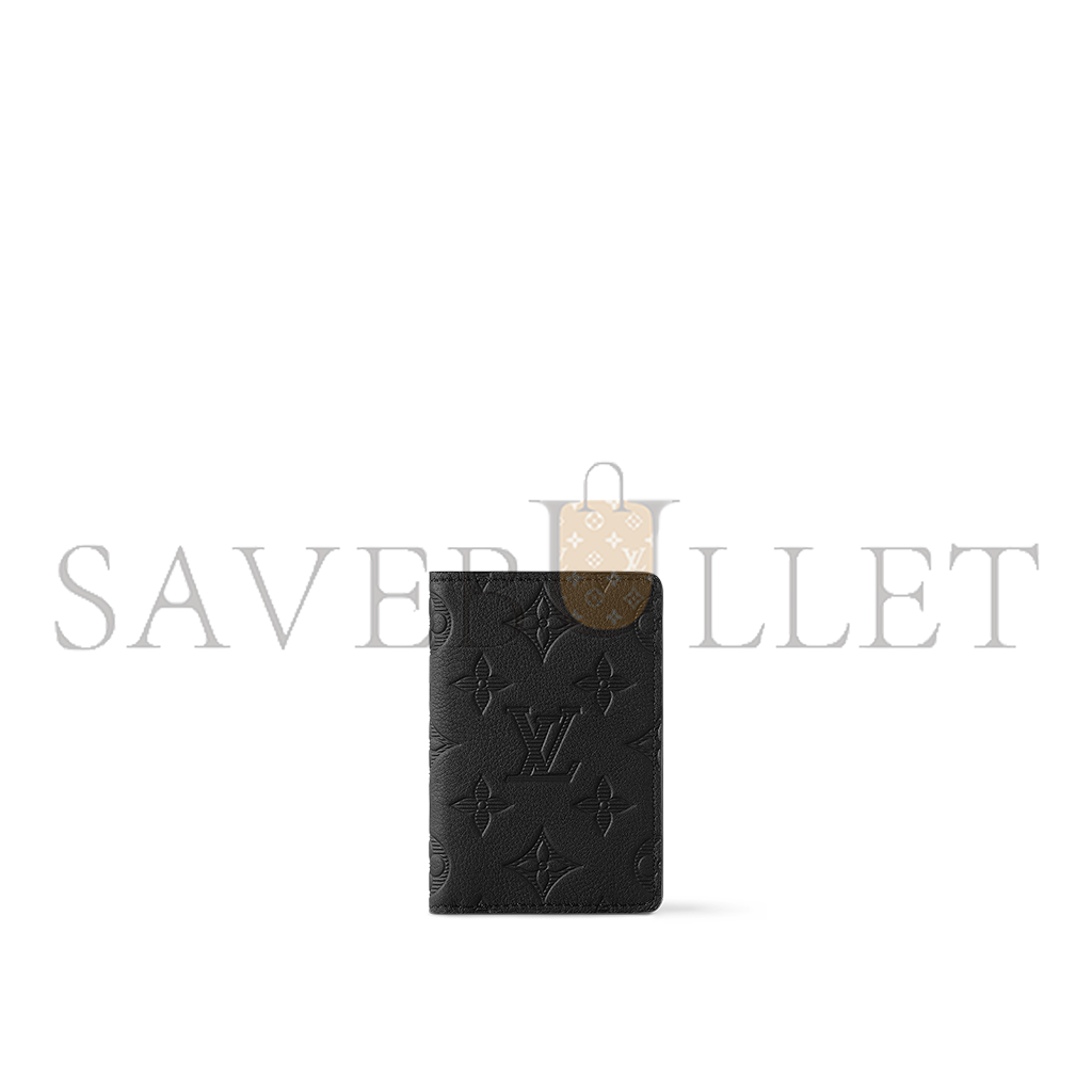 l**is V*t*n monogram shadow calfskin pocket organizer m62899 (11*7.5*1 cm)